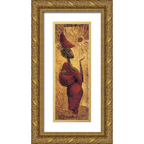 Respire Gold Ornate Wood Framed Art Print with Double Matting by Vital, Isabelle