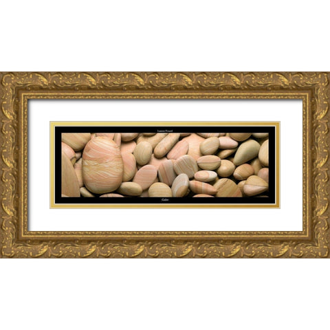 Galets II Gold Ornate Wood Framed Art Print with Double Matting by Pinsard, Laurent