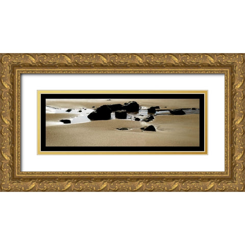 Sable et roche Gold Ornate Wood Framed Art Print with Double Matting by Pinsard, Laurent