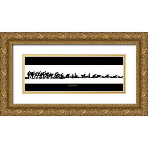 Chute Gold Ornate Wood Framed Art Print with Double Matting by Bazin, Emmanuel