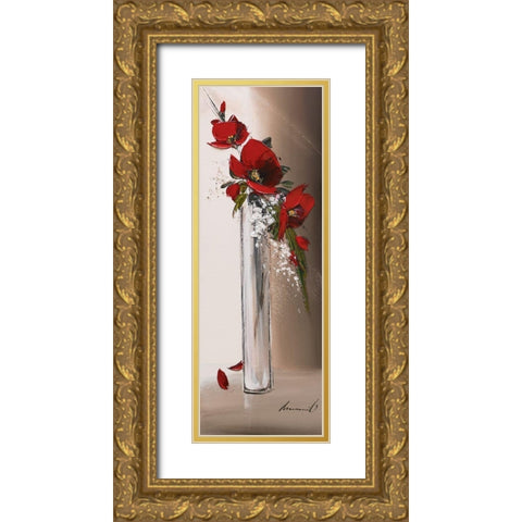 Hauteurs florales I Gold Ornate Wood Framed Art Print with Double Matting by Tramoni, Oliver