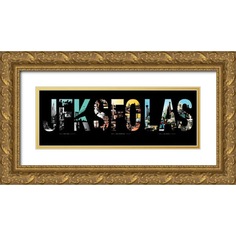 Flycityflash.US Gold Ornate Wood Framed Art Print with Double Matting by Lile, Oliver