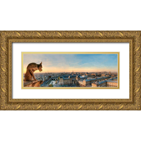 The Guardian Gold Ornate Wood Framed Art Print with Double Matting by AG