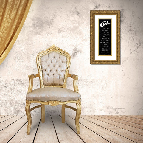 Joeys Coffee Gold Ornate Wood Framed Art Print with Double Matting by BRAUN Studio