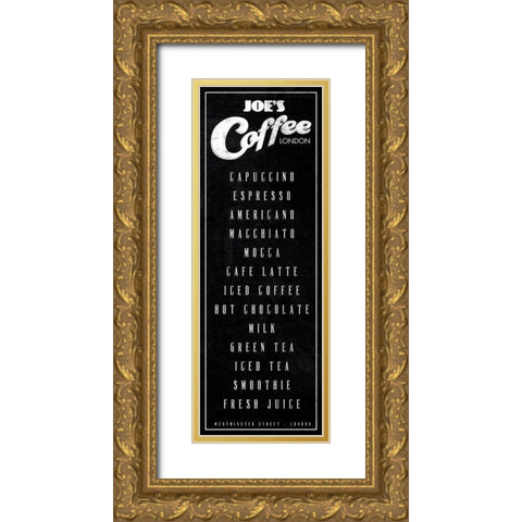 Joeys Coffee Gold Ornate Wood Framed Art Print with Double Matting by BRAUN Studio