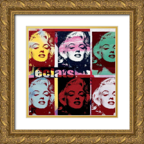 Eclats Gold Ornate Wood Framed Art Print with Double Matting by Raynal, Paul