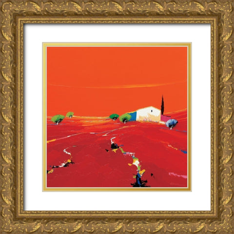 Lumiere dun jour Gold Ornate Wood Framed Art Print with Double Matting by Eurgal, Christian