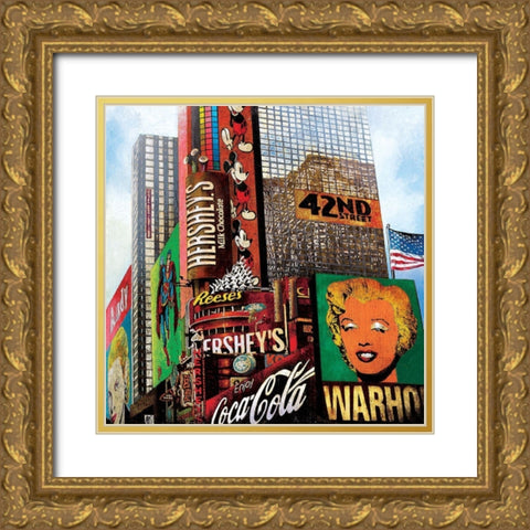 Andy  Gold Ornate Wood Framed Art Print with Double Matting by Arietti, Fabienne