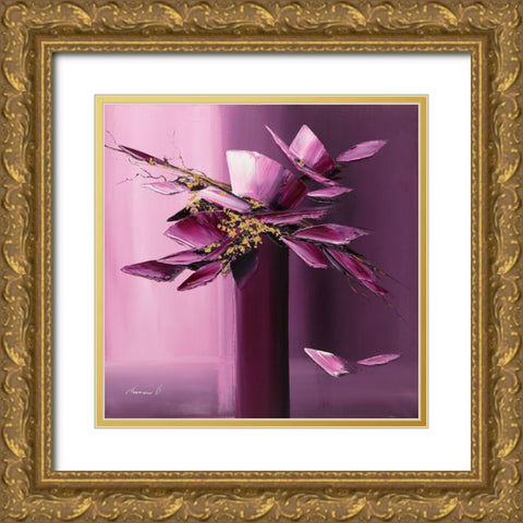 Pour elle Gold Ornate Wood Framed Art Print with Double Matting by Tramoni, Oliver