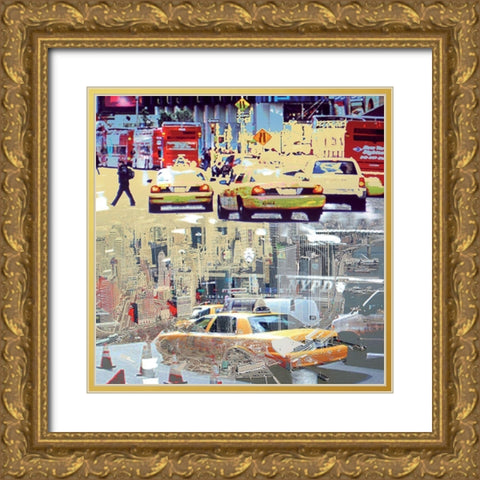 Joe# 4 Gold Ornate Wood Framed Art Print with Double Matting by Bouteiller, Cedric