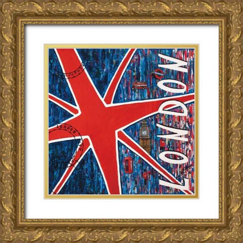 London Gold Ornate Wood Framed Art Print with Double Matting by Wozniak, Sophie