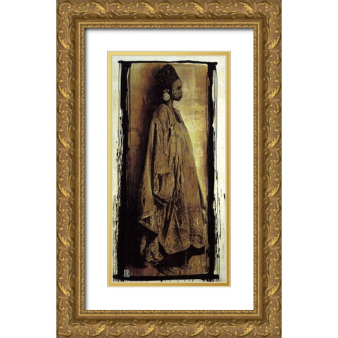 La fille du chef Gold Ornate Wood Framed Art Print with Double Matting by Arietti, Fabienne