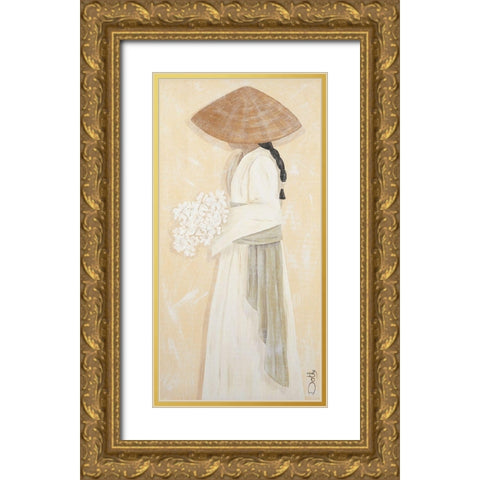 La mariee Gold Ornate Wood Framed Art Print with Double Matting by Dothy