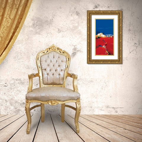La petite ravine Gold Ornate Wood Framed Art Print with Double Matting by Eurgal, Christian