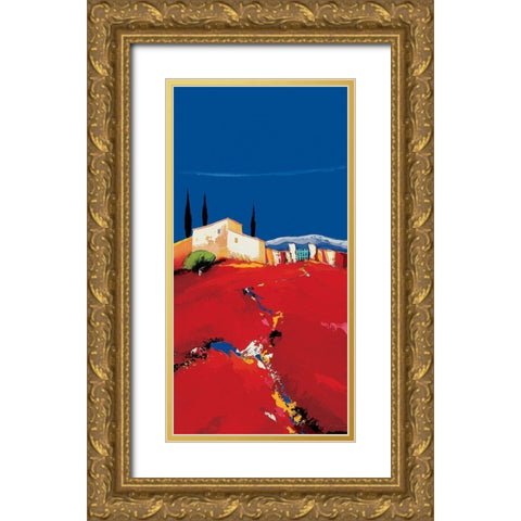 La petite ravine Gold Ornate Wood Framed Art Print with Double Matting by Eurgal, Christian
