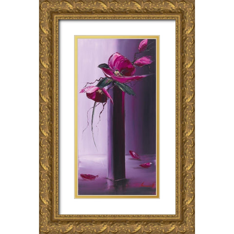 Elegance en mauve II Gold Ornate Wood Framed Art Print with Double Matting by Tramoni, Oliver