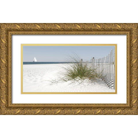Plage 5 Gold Ornate Wood Framed Art Print with Double Matting by Braun Studio
