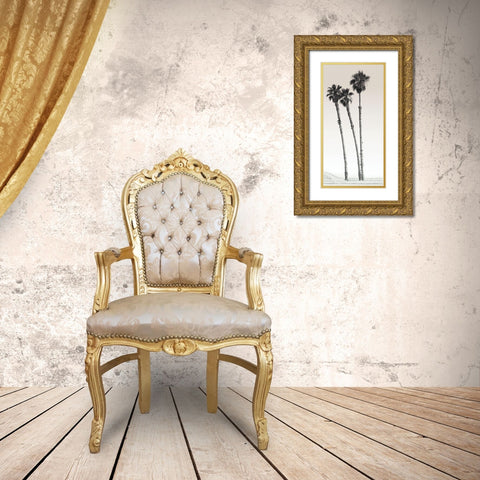 Californian Palm Trees Gold Ornate Wood Framed Art Print with Double Matting by Braun Studio