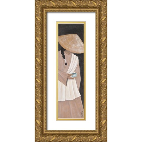 Jeune fille du Yunnon Gold Ornate Wood Framed Art Print with Double Matting by Dothy