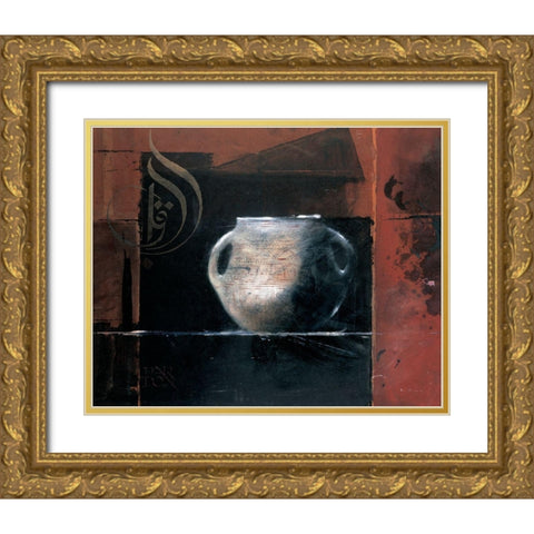 Poterie berbere III Gold Ornate Wood Framed Art Print with Double Matting by Pardon, Jean Bernard