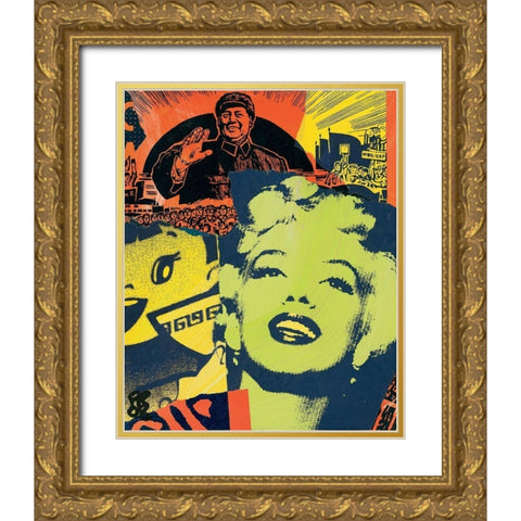 Avenir radieux Gold Ornate Wood Framed Art Print with Double Matting by Raynal, Paul