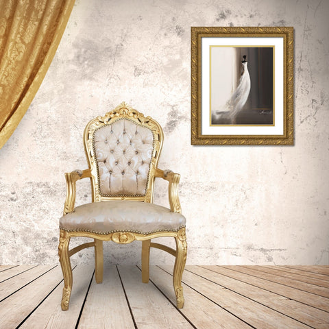 Silhouette feminine I Gold Ornate Wood Framed Art Print with Double Matting by Tramoni, Oliver