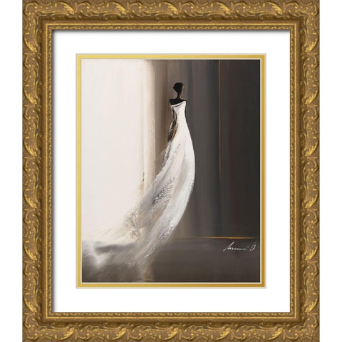 Silhouette feminine I Gold Ornate Wood Framed Art Print with Double Matting by Tramoni, Oliver
