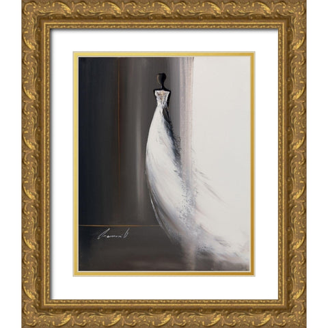 Silhouette feminine II Gold Ornate Wood Framed Art Print with Double Matting by Tramoni, Oliver