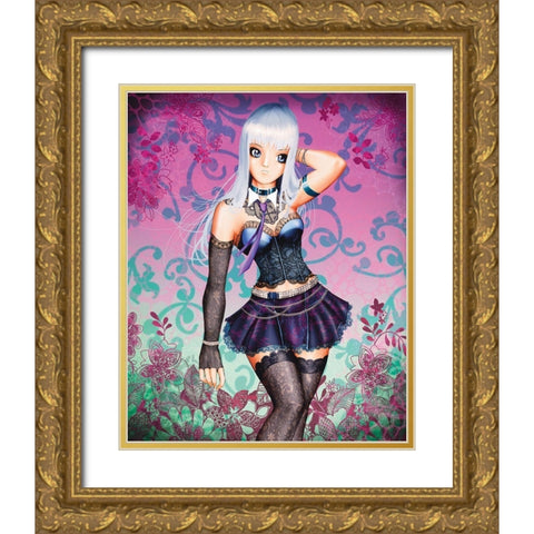 Loligoth Gold Ornate Wood Framed Art Print with Double Matting by Zuleta, Miguel