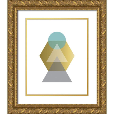Art Deco 1 Gold Ornate Wood Framed Art Print with Double Matting by Braun Studio