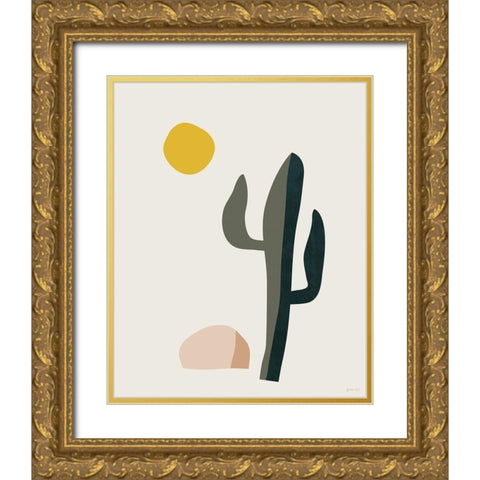 DÃ©sert 2 Gold Ornate Wood Framed Art Print with Double Matting by BRAUN Studio