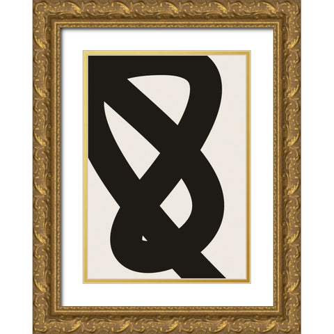 Braun Studio - Lignes abstraites 2 Gold Ornate Wood Framed Art Print with Double Matting by Braun Studio