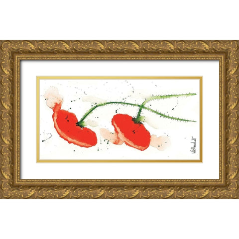 Parade coquelicots I Gold Ornate Wood Framed Art Print with Double Matting by Blanchet, Karl