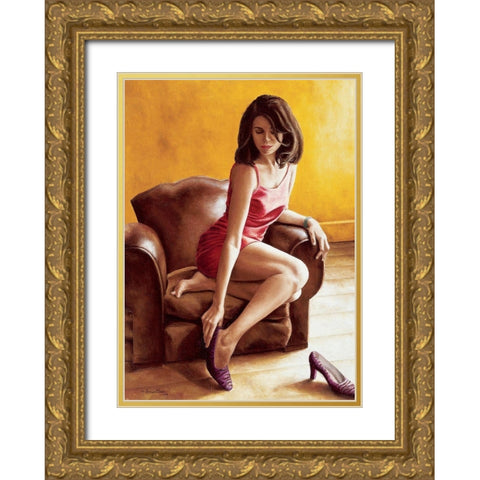 Lastragale Gold Ornate Wood Framed Art Print with Double Matting by Bouvattier, Annick