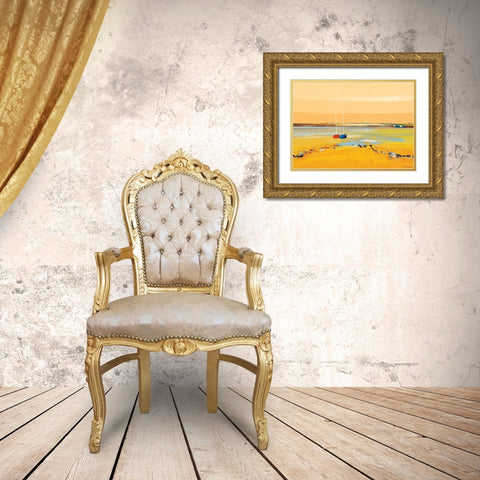 Tendrement Gold Ornate Wood Framed Art Print with Double Matting by Eurgal, Christian