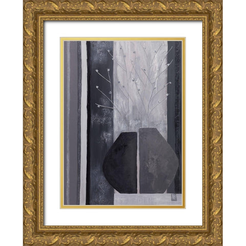 Contraste II Gold Ornate Wood Framed Art Print with Double Matting by Romanelli, Karine