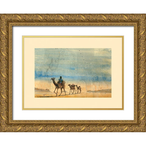 Cap blanc - desert du Sahara Gold Ornate Wood Framed Art Print with Double Matting by Letestu, Philippe