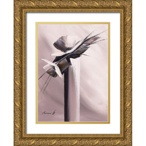 Harmonie en gris I Gold Ornate Wood Framed Art Print with Double Matting by Tramoni, Oliver