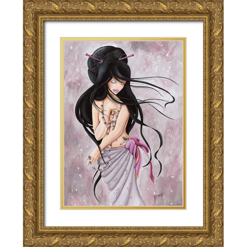 Lilou Jewel Gold Ornate Wood Framed Art Print with Double Matting by Rhumeur, Aurelie