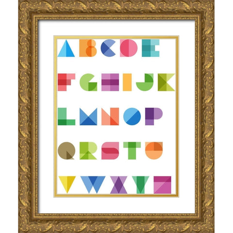 AbÃ©cÃ©daire Gold Ornate Wood Framed Art Print with Double Matting by Braun Studio