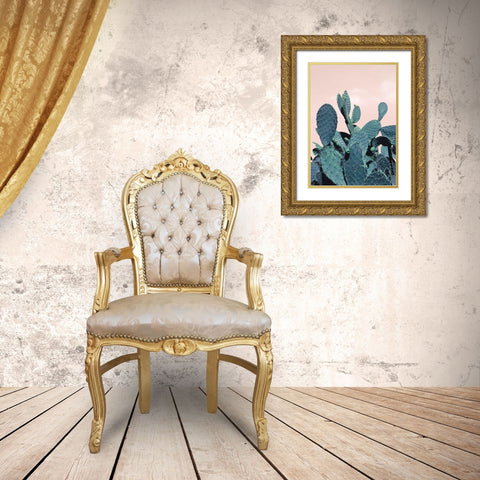 Cactus Raquettes Gold Ornate Wood Framed Art Print with Double Matting by Braun Studio