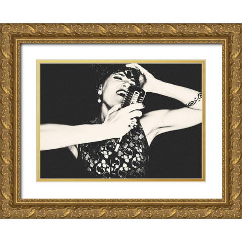 Sing Gold Ornate Wood Framed Art Print with Double Matting by BRAUN Studio