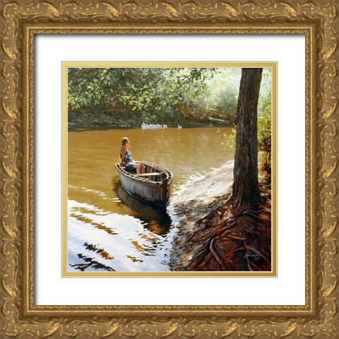 Right Noon Gold Ornate Wood Framed Art Print with Double Matting by Adamov, Alexey