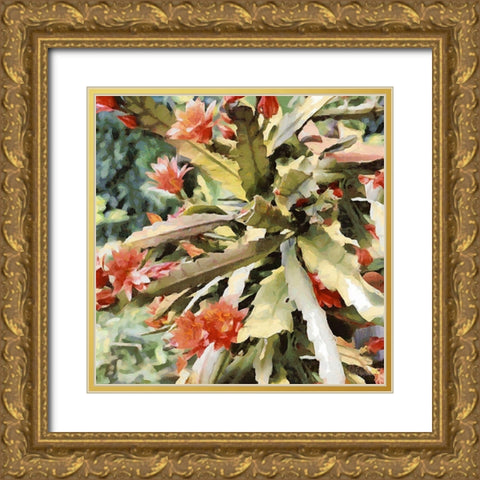 Orchids IV Gold Ornate Wood Framed Art Print with Double Matting by Medeiros, Celito