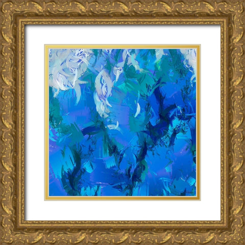 Abstract III Gold Ornate Wood Framed Art Print with Double Matting by Medeiros, Celito