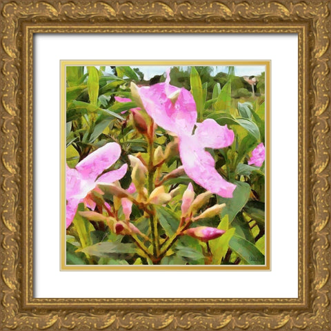 Spring Floral Variations IV Gold Ornate Wood Framed Art Print with Double Matting by Medeiros, Celito