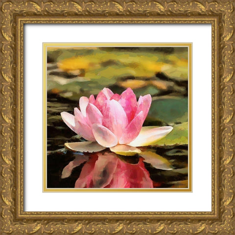 Spring Floral Variations VI Gold Ornate Wood Framed Art Print with Double Matting by Medeiros, Celito