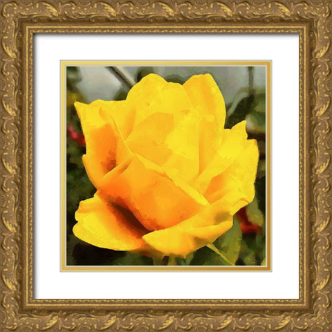 Spring Floral Variations VIII Gold Ornate Wood Framed Art Print with Double Matting by Medeiros, Celito