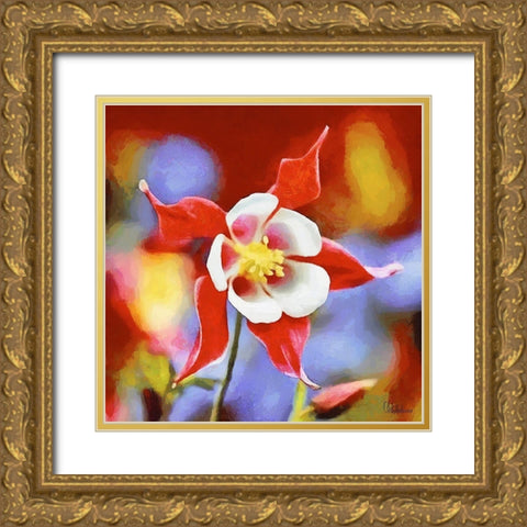 Orchids IX Gold Ornate Wood Framed Art Print with Double Matting by Medeiros, Celito