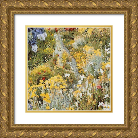 Landscapes in Monet Style III Gold Ornate Wood Framed Art Print with Double Matting by Medeiros, Celito